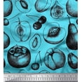 thumbnail image 1 of Soimoi Silk Fabric Mix Fruits Decor Fabric Printed Yard 42 Inch Wide, 1 of 3