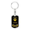 thumbnail image 1 of Chihuahua Keychain Stainless Steel or 18k Gold, 1 of 8