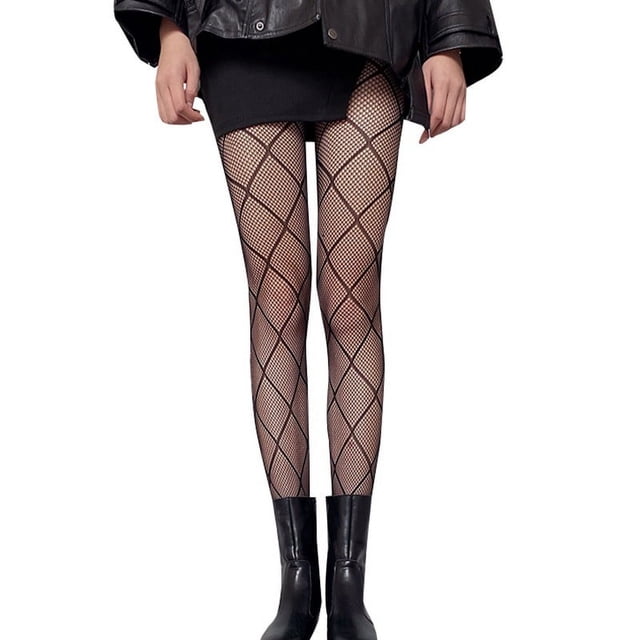 Collants Transparents en Maille à Motifs pour Femmes Taille Haute Collants avec Pieds Transparents Collants à Motifs Collants pour Femmes avec Collants Opaques pour Femmes Collants Résille Taille Haute Femmes Collants Translucides pour Femmes