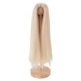 thumbnail image 2 of Doll Wig, Doll Wig Long Handmade Hair Replacement Wig Professional  Hand Crafted Soft Heat Resistances Middle Part Long Straight Doll Wig for Doll Making Style with Curling Iron, 2 of 7