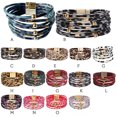 thumbnail image 4 of QualitChoice Bracelet Multi-layers Magnetic Buckle Leather Multi-colored Leopard Print Valentines Day Gifts Bracelets Hand Jewelry Red 1Set, 4 of 6