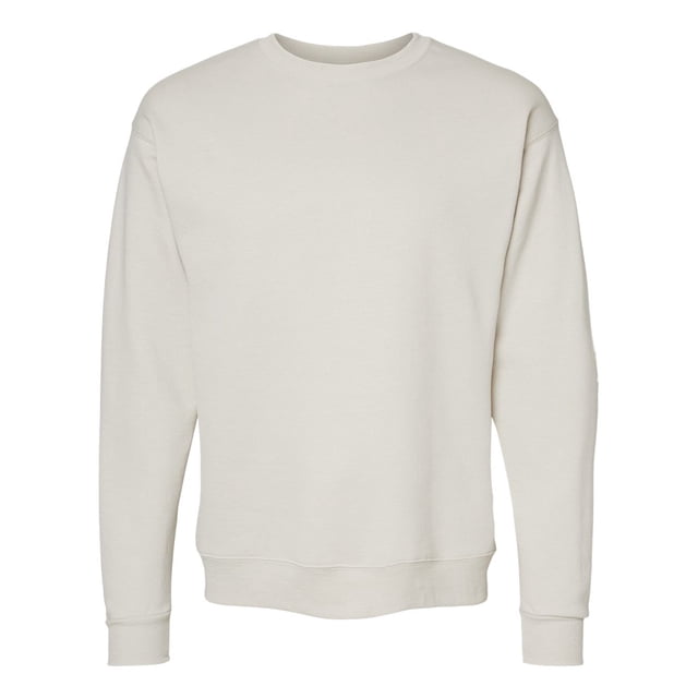 Hanes Ecosmart Crewneck Sweatshirt de Couleur Blanc Cassé Neutre, Conçu pour un Usage Unisexe et Offert en Tailles jusqu'à 5TG. le Chandail en Molleton Présente un design Classique à Col Ras du Cou avec Poignets et Ourlet Côtelés, Convient à un Usage Décontracté Ou Actif.