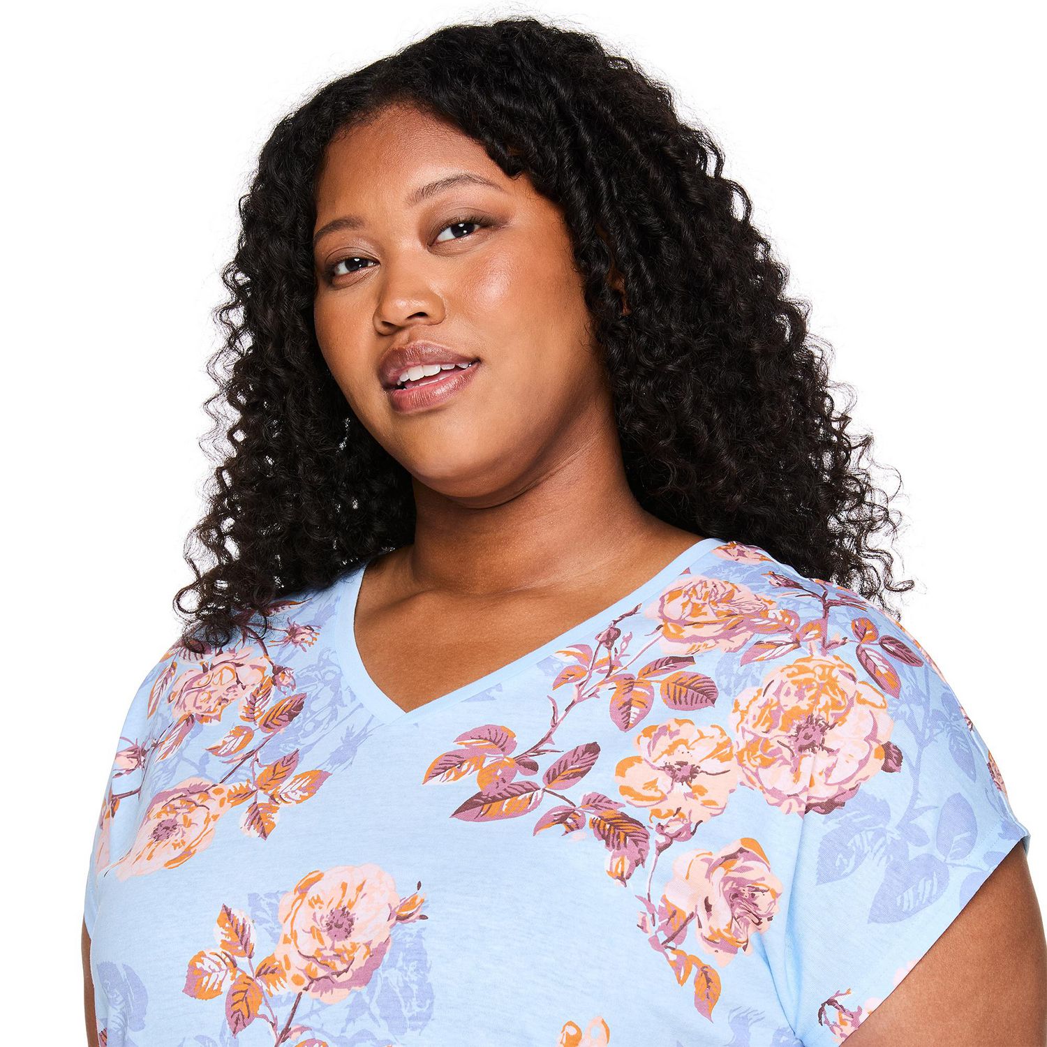 Chemise de nuit à encolure en V George Plus pour femmes