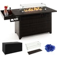 thumbnail image 1 of Gymax Propane Gas Fire Pit Table 52 Inch Propane Fire Pit w/ Wind Guard 50,000 BTU Heat Output Brown, 1 of 9
