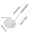 thumbnail image 2 of B Medium Stainless Steel Extra Ultra Fine Fat Skimmer Spoon Very Fine Mesh Strainer Scoops Slotted Ladle With Holes Kitchen Cooking Utensil, 2 of 9