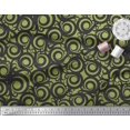thumbnail image 3 of Soimoi Green Rayon Fabric Scroll Abstract Printed Fabric 1 Yard 42 Inch Wide, 3 of 3