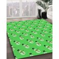 thumbnail image 3 of Ahgly Tapis Rectangulaire Lavable en Machine Intérieur Transitionnel Vert Néon, 6 Pieds x 9 Pieds, 3 of 7