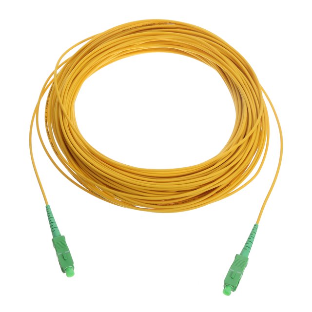Unique Bargains 1Pcs 65.6Ft Single Mode Simplex Fiber Optic Patch Cable LSZH Fiber Jumper Optical SC/APC to SC/APC for Router Switches