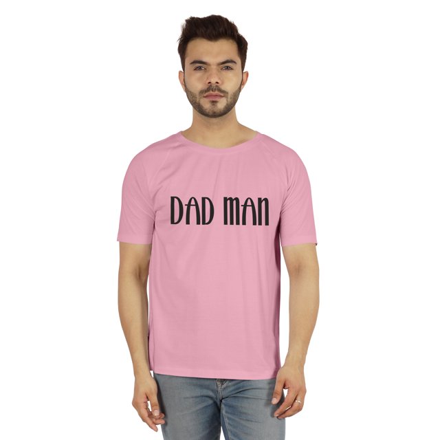Inkmeso Printed Graphic "Dad Man" Tshirt For Men's Cotton Jersey Round Neck Tee For Daddy