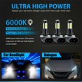 thumbnail image 4 of 2pcs For HYUNDAI Elantra 2007-2013 881 LED Fog Light Bulbs 6000K Lamp Super Bright, 4 of 11