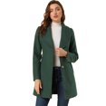 thumbnail image 1 of INSPIRE CHIC Manteau Trench Long pour Femme, Mignon, à Col Rabattu, à Simple Boutonnage, avec Ceinture, 1 of 6