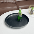 thumbnail image 4 of Round Tray, 13inch-Serving Tray, Luxury Decorative Tray, Coffee Table Tray, Jewelry Tray Silver, 4 of 8