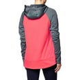 thumbnail image 4 of Hanes Womens Sport Performance Fleece Hoodie, L, Dada Grey/Razzle Pink Heather, 4 of 5