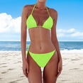 thumbnail image 2 of Nouveau Bikini à Paillettes pour Femmes Triangle Bikini Coloré Maillot de Bain Haut de Bikini à Col Montant Bikini pour Adolescentes Grande Taille String Bikini Robe de Bikini Bikini de Noël Haut de Bikini à Armatures Grande Taille Taille Haute, 2 of 4