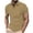Khaki, variant on Summer Savings Clearance! Men's Fashion Solid Color Versatile Casual Top, Short Sleeve Turndown Collar Shirt for Summer, Leisurewear for Daily Use, Travel, or Relaxing