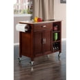 thumbnail image 2 of Winsome Mabel Kitchen Cart Walnut/Natural - 94843, 2 of 9