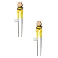thumbnail image 1 of Oleegame 2PC Stainless Steel Cutlery Set Children's Plastic Chopsticks Children's Stainless Steel Eating Training Chopsticks Children's Right Hand Learning Chopsticks, 1 of 2