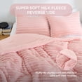 thumbnail image 4 of Regency Heights Twin/Twin XL Size Comforter Set, Fluffy Ribbed Plush Comforter Set, 2-Piece Bedding Set, Pink, 4 of 7