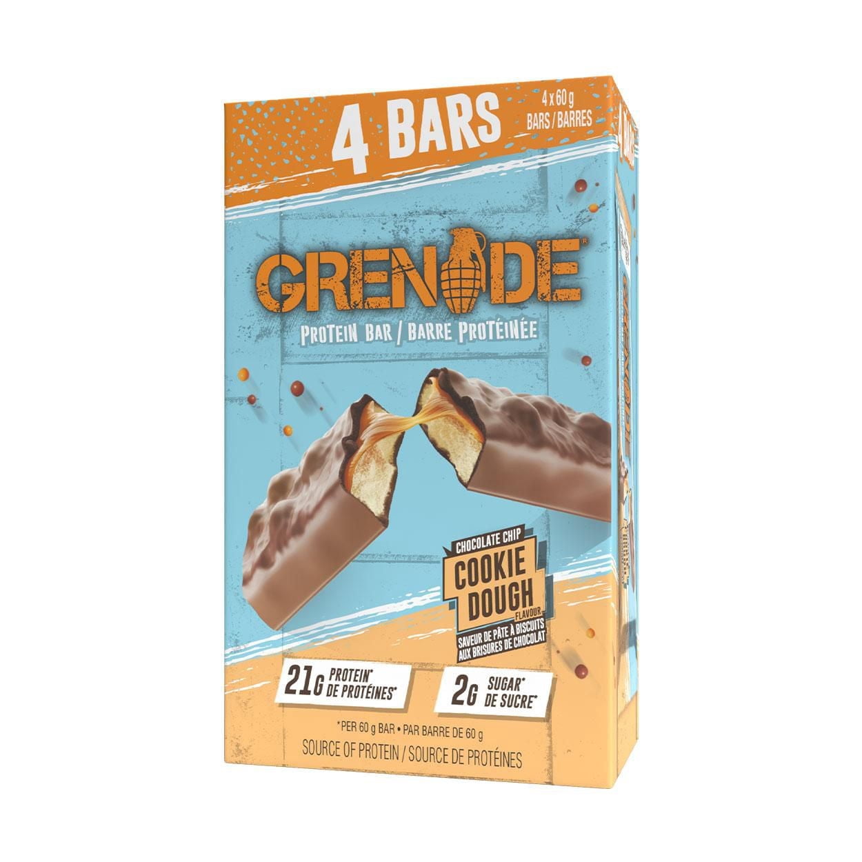 Grenade Barre Protéinée Pâte à Biscuits 4x60g
