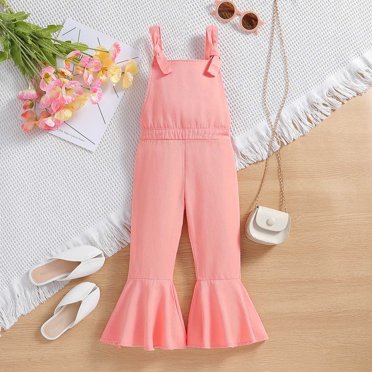 Combinaisons pour Filles, Combinaison pour Filles d'Âge Préscolaire et Enfants, Combinaison à Bretelles de Couleur Unie pour l'Été