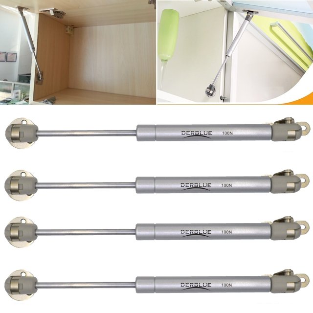 DerBlue 4 Pièces 100n/22,5lb Vérin à Gaz Support Porte-Armoire Support Pneumatique