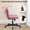 thumbnail image 3 of Chaise de Bureau Ergonomique Extra Grand avec Dossier Croisé, Hauteur Réglable et Roulettes Pivotantes à 360°, Chaise de Bureau Moderne et Confortable pour Bureau à Domicile, Capacité de 300 Lb, 3 of 6