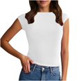thumbnail image 2 of BLCHUNen Débardeurs pour Femmes Tendance Sans Manches à Enfiler Col Rond Coupe Ajustée Extensible Léger Entraînement Sport Actif Décontracté Hauts, 2 of 7