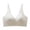 White, variant on Women's Wireless Honeycomb Cup Jelly Glue Soft Support Gathering Bra - Solid Color Daily Wear Semi Fixed Cup Nylon Comfort