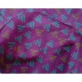 thumbnail image 4 of oneOone Silk Tabby Fabric Triangle Block Printed Craft Fabric BTY 42 Inch Wide, 4 of 4