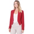 thumbnail image 2 of INSPIRE CHIC Veste Blazer Courte Sans Col pour Femme, de Travail/bureau/affaires Décontracté, 2 of 6