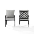 thumbnail image 2 of Pemberly Row Chaise de Salle à Manger Extérieure en Métal de 19 Pouces Gris/noir (Ensemble de 2), 2 of 13