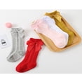 thumbnail image 4 of MesaSe Infant Baby Girls Socks Cute Elastic Knee-Length Bowknot Ruffled Solid Lolita Socks Spanish Style, 4 of 5