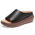 thumbnail image 4 of Summer New Style Roman Folk Style Outer Wear Thick Bottom Slope With Fish Mouth Womens Sandals And Slippers, 4 of 9