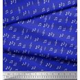 thumbnail image 3 of Soimoi Blue Cotton Voile Fabric Notes Musical Instrument Print Fabric by the Yard 42 Inch Wide, 3 of 5
