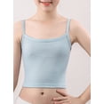 thumbnail image 3 of vastwit Kids Girls Spaghetti Strap Camisole Ribbed Knit Crop Tank Top Sleeveless Baisc Crop Cami Tops Light Blue M/小码, 3 of 6