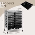 thumbnail image 3 of Costway 20 Drawers Rolling Storage Cart Art Craft Organizer on Wheels Multipurpose Grey, 3 of 10