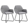 thumbnail image 1 of vidaXL Dining Chairs 2 pcs Light Grey Fabric, 1 of 5