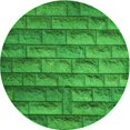 thumbnail image 1 of Ahgly Company Machine Washable Indoor Square Transitional Green Area Rugs, 3' Square, 1 of 7