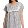 thumbnail image 3 of Moomaya Chemise de Nuit d'Allaitement à Col en V pour Femmes, Imprimée, à Manches Courtes, 3 of 5
