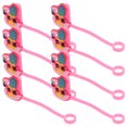 thumbnail image 3 of 8Pcs Flamingo Cartoon Style Pink Silicone Straw Covers for Reusable Straws, 3 of 8