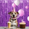 thumbnail image 4 of Langgg 6.5ft Fringe Curtain 0pcs Streamers Party Decorations Tinsel Curtain Backdrop Purple 6.5ft 1Set, 4 of 6