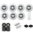 thumbnail image 1 of Replacement Rollerblade Inline Skate Wheels Outdoor, Ceramic Bearings, White 76mm 89A, 1 of 1