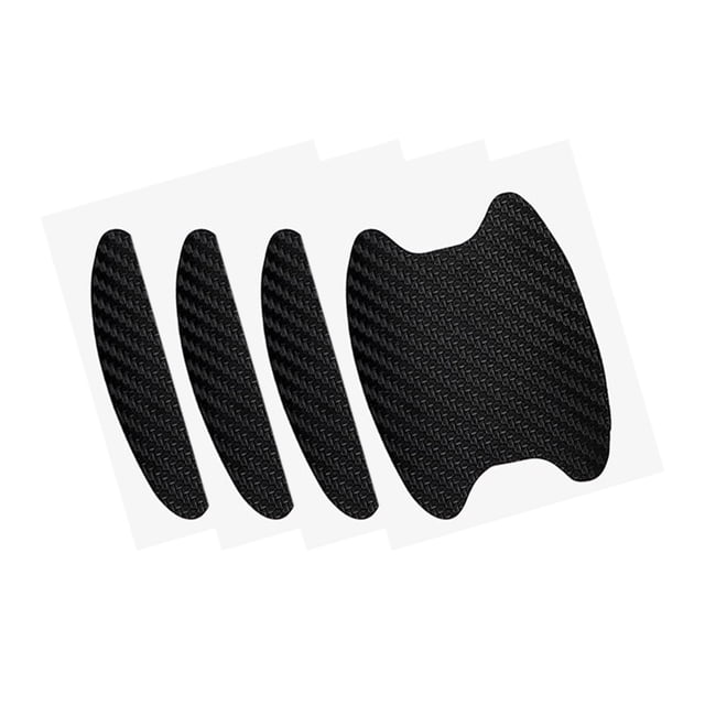 fastboy 4 Pcs Film de Poignée de Porte Auto en Fibre de Carbone Résistant aux Rayures Protecteur Professionnel de Poignée de Voiture Autocollants Anti-Rayures Bonne Robustesse Noir
