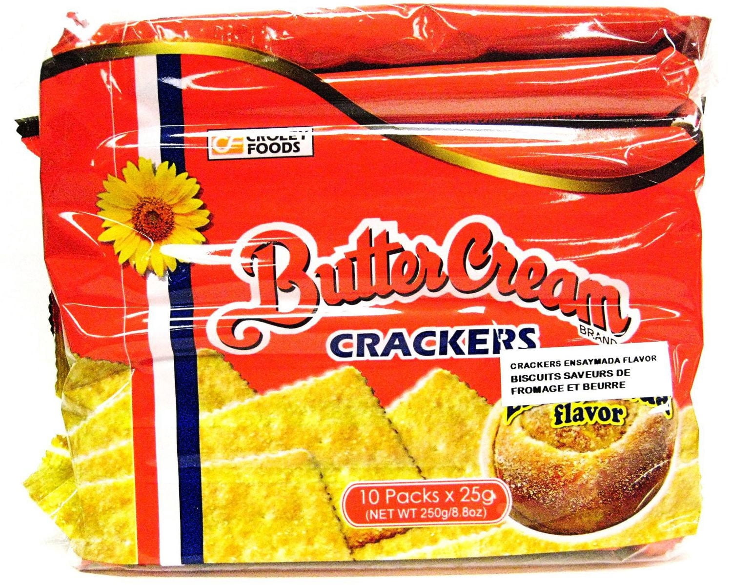 Butter Cream Crackers - Ensaymada Flavor 25g per Sachet, Croley Foods