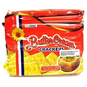 Butter Cream Crackers - Ensaymada Flavor 25g per Sachet, Croley Foods