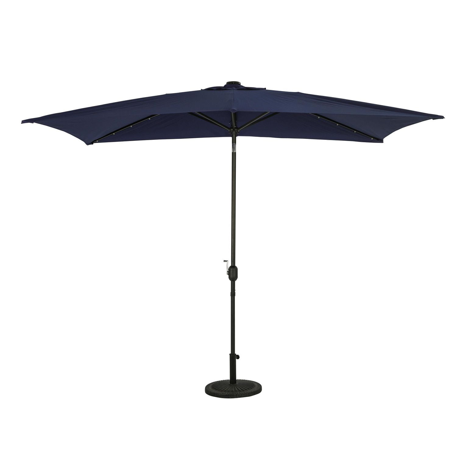 Parasol rectangulaire Nassau 6.5-ft x 10-ft avec lumières à ampoules LED – Toile Breez-Tex