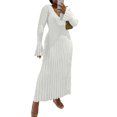 thumbnail image 1 of Bellella Pull-Over pour Femmes Robe Pull à Manches Longues Maxi Chunky Femmes Blanc 2TG, 1 of 5