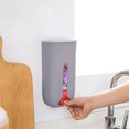 thumbnail image 3 of Wall-Mounted Plastic Bag Dispenser, No-Drill Kitchen Organizer for Recycling Grocery Bags, Compact Design, 3 of 6