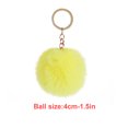 thumbnail image 4 of Fuzzy Ball Keychain Supple Comfortable Lovely Key Rings Adorable Practical Key Chains Women for Children Adults Elderly Students Yellow 4cm, 4 of 8