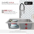 thumbnail image 4 of Stylish Dual-Mount 29" Double-Bowl Stainless Steel Kitchen Sink with Grids and Strainers S-414TG, 4 of 14